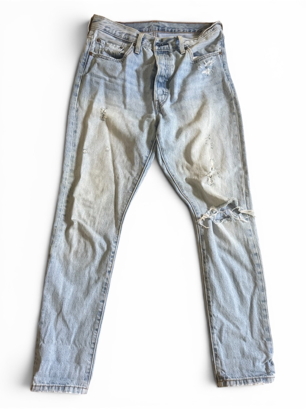 Levi's Light Blue High-Rise Distressed Women's Jeans